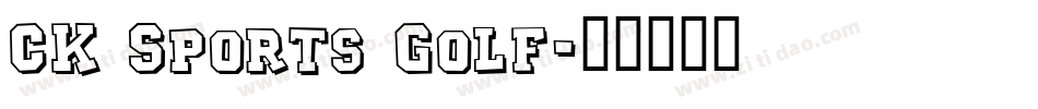 CK Sports Golf字体转换